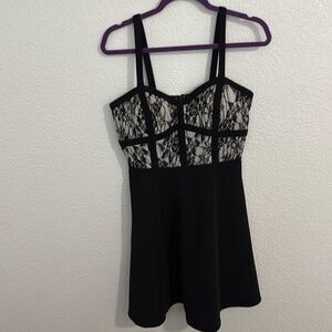 City Studio- black and lace-fit and false style dress-Size 13